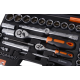 Набор инструментов, 1/2" , 1/4" , CrV, пластиковый кейс 94 предмета ВИХРЬ
