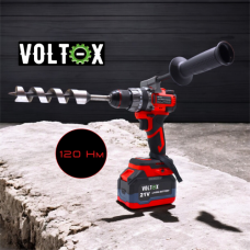 Аккумуляторный шуруповерт ударный VOLT-X V1260 120 Нм 2 АКБ*4Ач+сумка+Double Charger 2.5 Ач