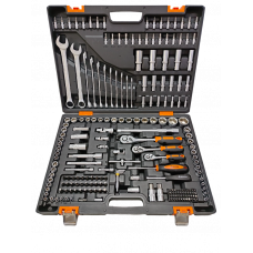 Набор инструментов, 1/2", 1/4", CrV, в кейсе 216 предм ВИХРЬ