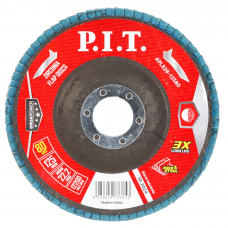 Круг лепестковый шлифовальный P.I.T. DRUA 125x22,2 мм, ZA80, циркониевый корунд (APLS26-12580)