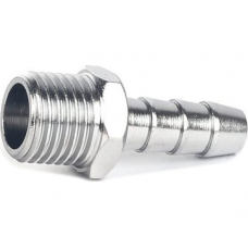 Штуцер Pegas елочка с наружной резьбой  12mm резьба 1/2"