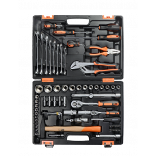 Набор инструментов, 1/2", 1/4", CrV, пластиковый кейс 76 предмета ВИХРЬ