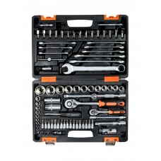 Набор инструментов АВТО, 1/2" , 1/4" , CrV, в кейсе 82 предм ВИХРЬ