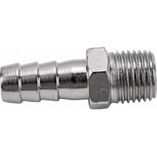 Штуцер Pegas елочка с наружной резьбой  10mm резьба 1/4"