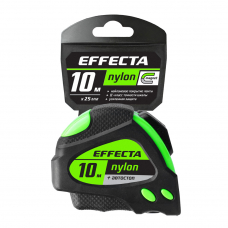 Рулетка Effecta Nylon 10м/25 мм с магнитом, автостопом, лентой нейлон