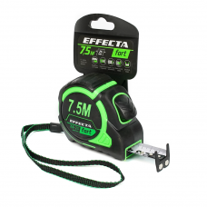 Рулетка Effecta Fort  7,5м/25 мм, магнит, автостоп, лента -2стор шкала- нейлон