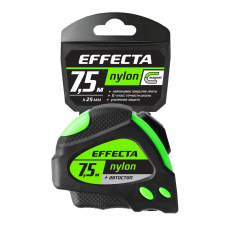 Рулетка Effecta Nylon  7,5м/25 мм с магнитом, автостопом, лентой нейлон