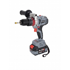 Аккумуляторная бесщеточная ударная дрель MKDHP-18V (18В,Li-ion-2шт, 4.0Ач, 90Нм, 2 скорости, З/У, в кейсе)