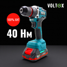 Бесщеточный аккумуляторный шуруповерт VOLT-X V0055 40 Нм 2 Акб 2 Ач