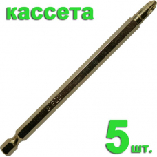 Бита отверточная ПРАКТИКА ."Эксперт" PZ-2 х 110мм Tin (5шт), кассета