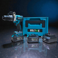 Аккумуляторный шуруповерт бесщеточный ударный VOLT-X V0090 115 Нм 2*4 Ач MiniPack